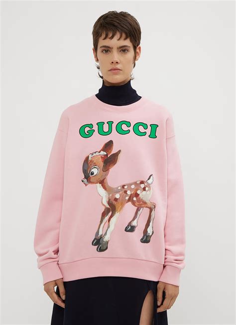 gucci pink bambi sweater|gucci pink and green sweater.